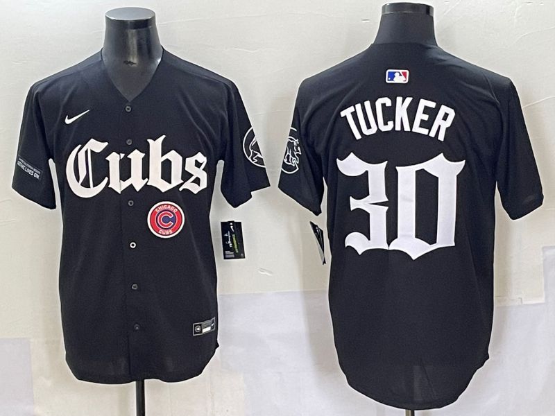 Men 2025 Chicago Cubs #30 Tucker Black Five generations Joint Name Nike MLB Jersey style 14